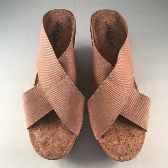 NWOB Lucky Brand Miller2 Wedge Sandals- Size 8.5 - Picture 1 of 6